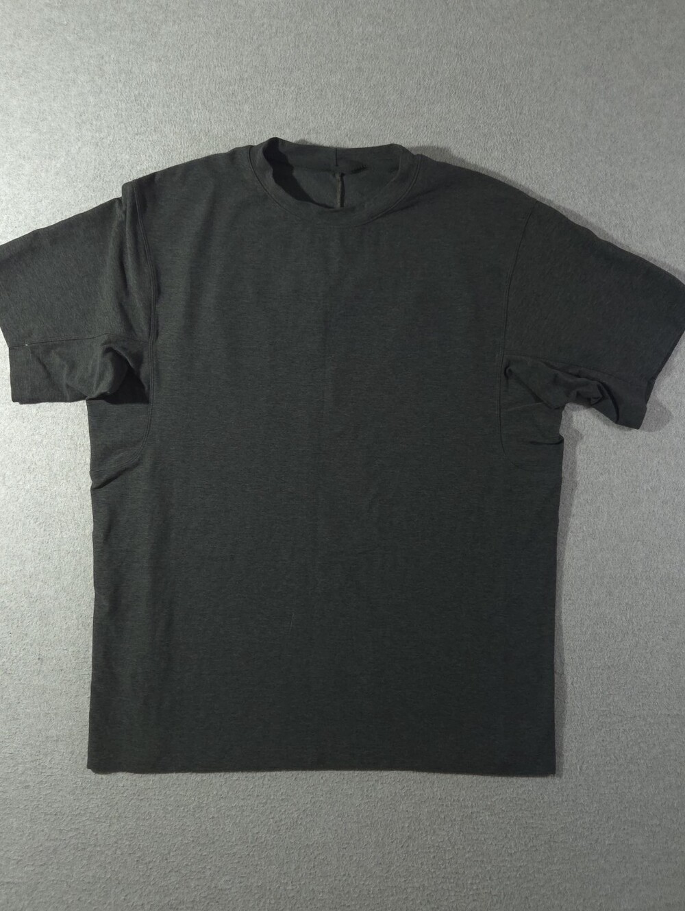 Lululemon Rulu Mock Neck Shirt Mens Large Green Short Sleeve Crewneck Athletic